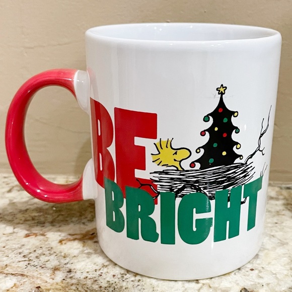 Peanuts Woodstock Be Bright Holiday Ceramic Mug 16 oz. - Picture 4 of 8